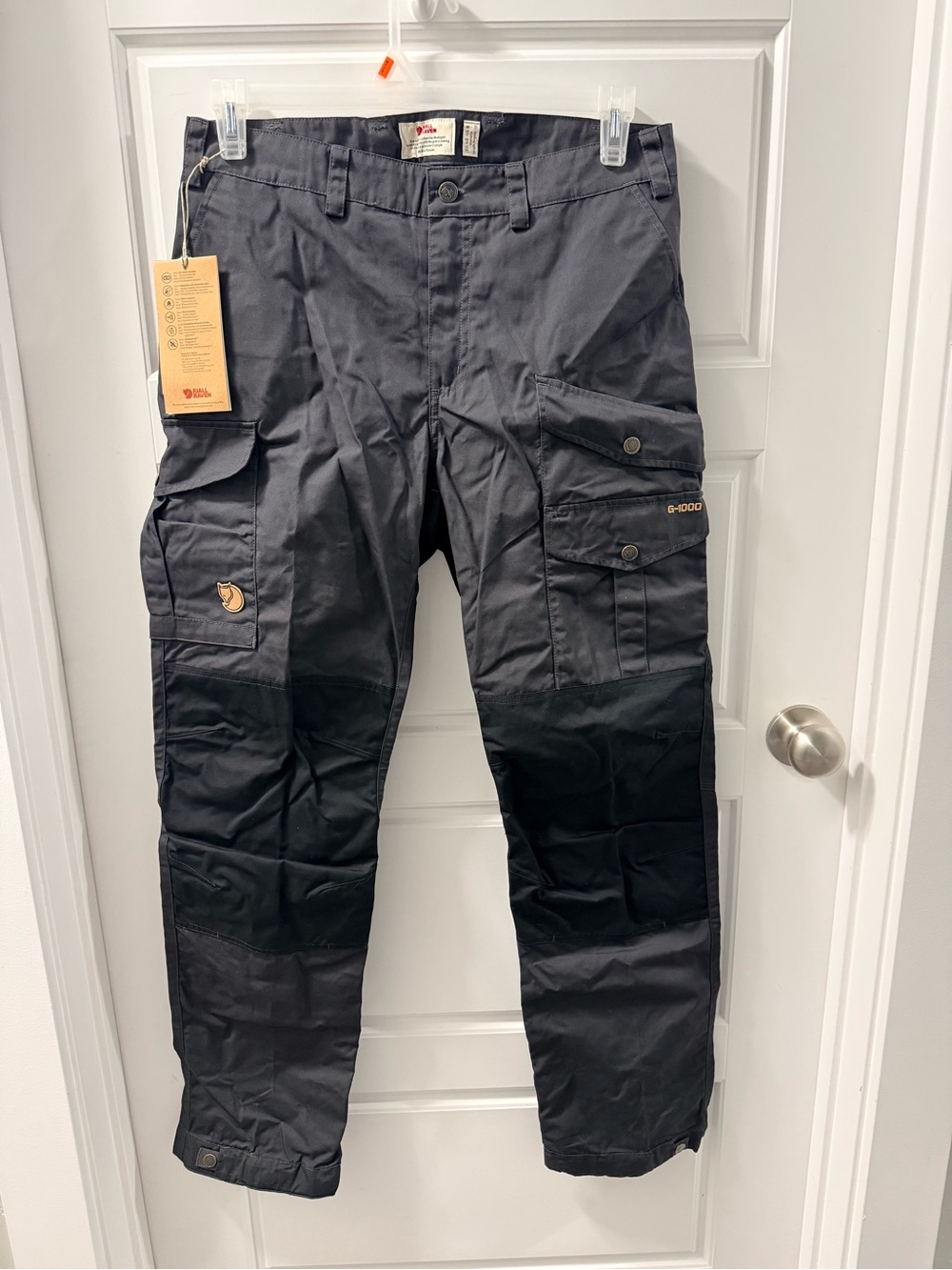 Fjallraven Two-Tone Black Work Cargo Trousers